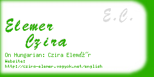 elemer czira business card